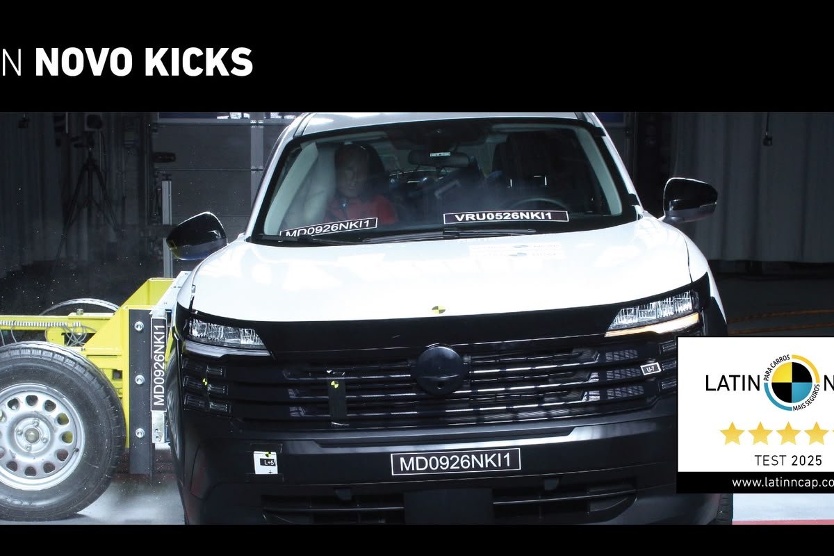Nissan Kicks recebe cinco estrelas e confirma resultado do LATIN NCAP 