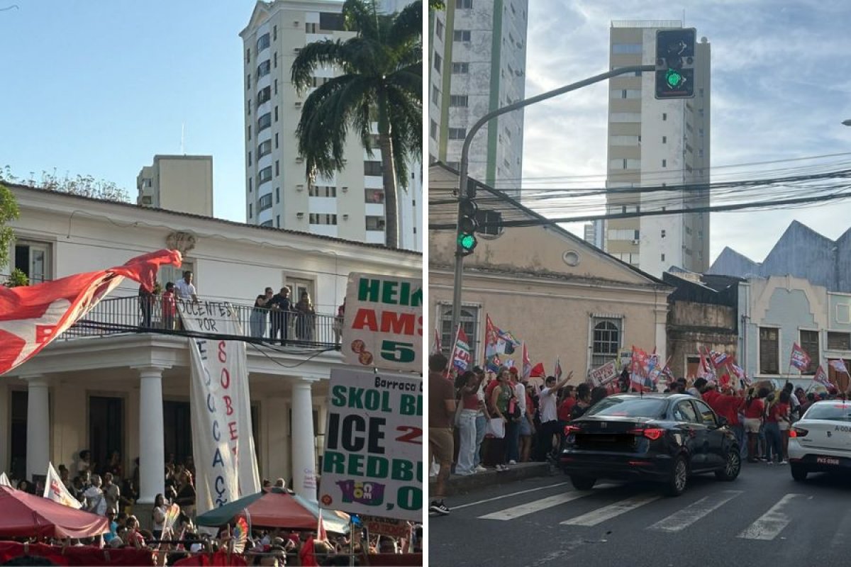 Vídeo: Dia dos Professores é marcado por atos pró-Lula na Bahia