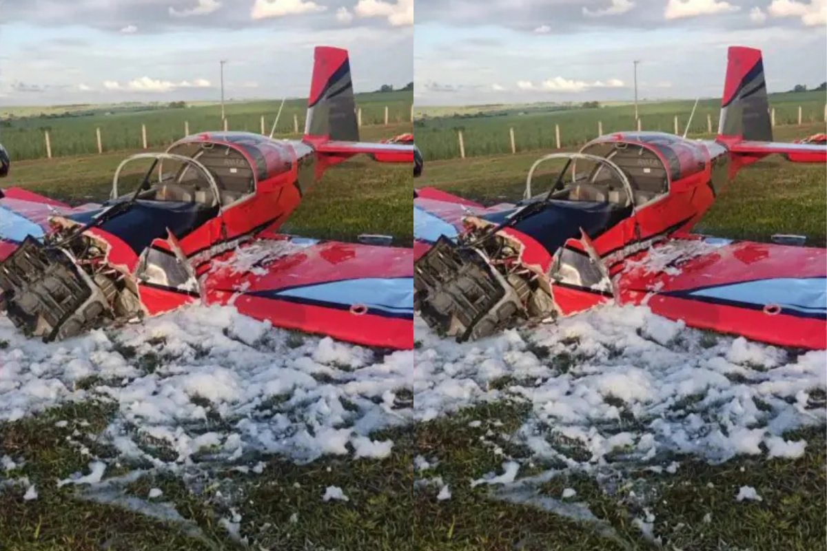  Avião cai após decolagem em São Paulo e deixa dois mortos