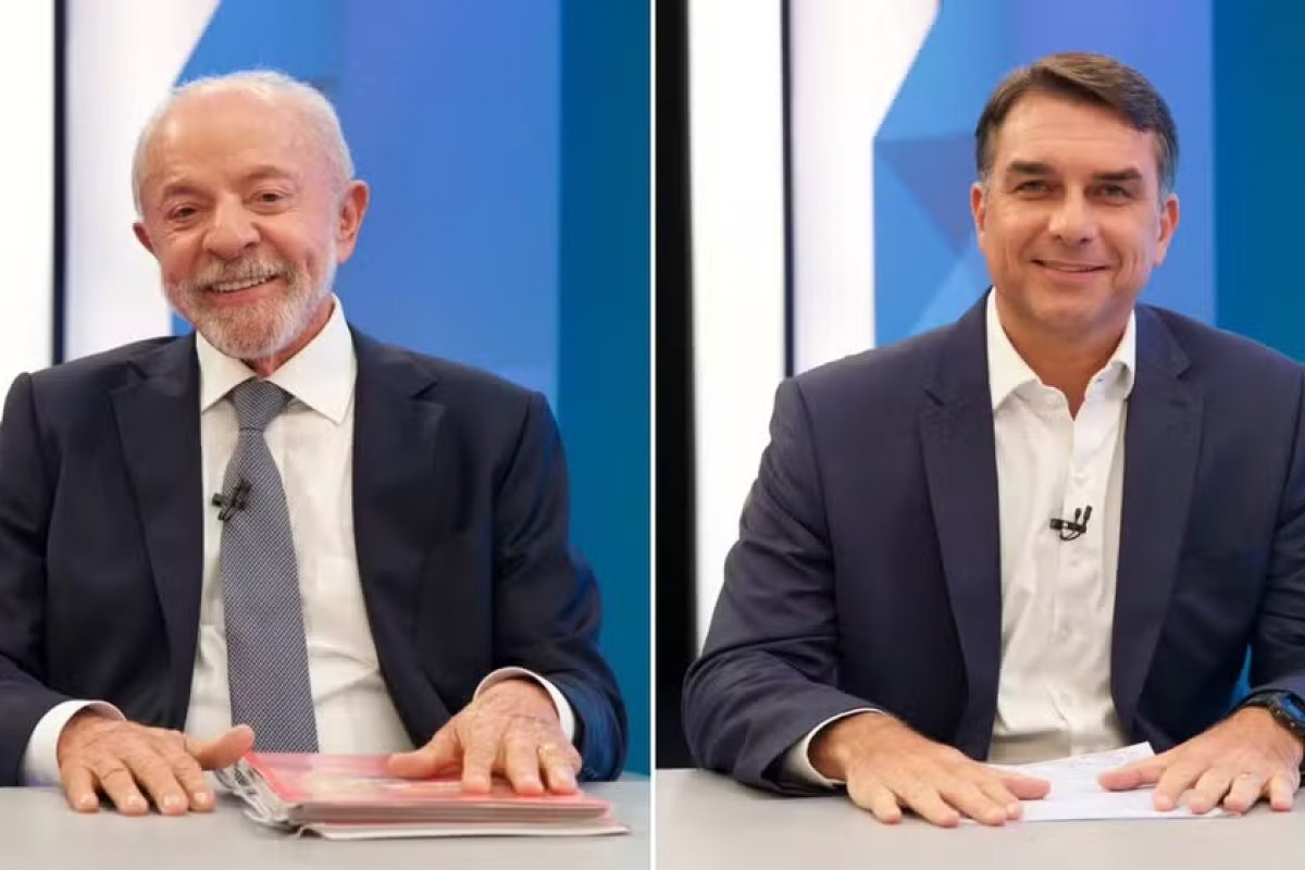 Em sabatina da Globo, Flávio cita o nome de Lula 31 vezes; petista não citou nome do adversário