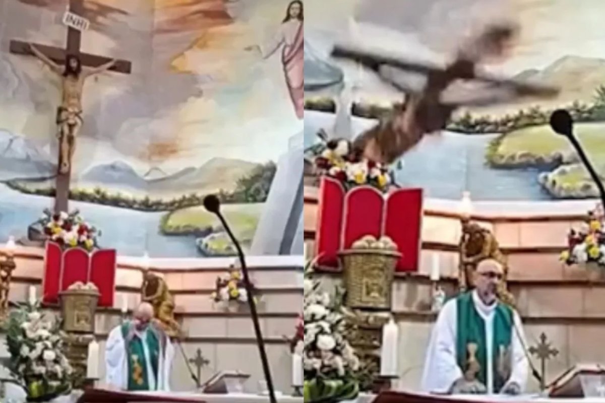 Vídeo: padre morre após ser atingido por cruz de madeira durante missa no Equador