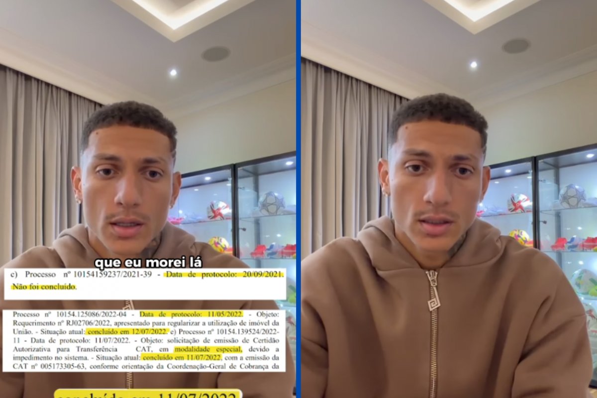 Vídeo: Richarlison mostra documentos de compra de ilha no Rio e cobra amigo de Flávio Bolsonaro: 'Vou lutar até o final'