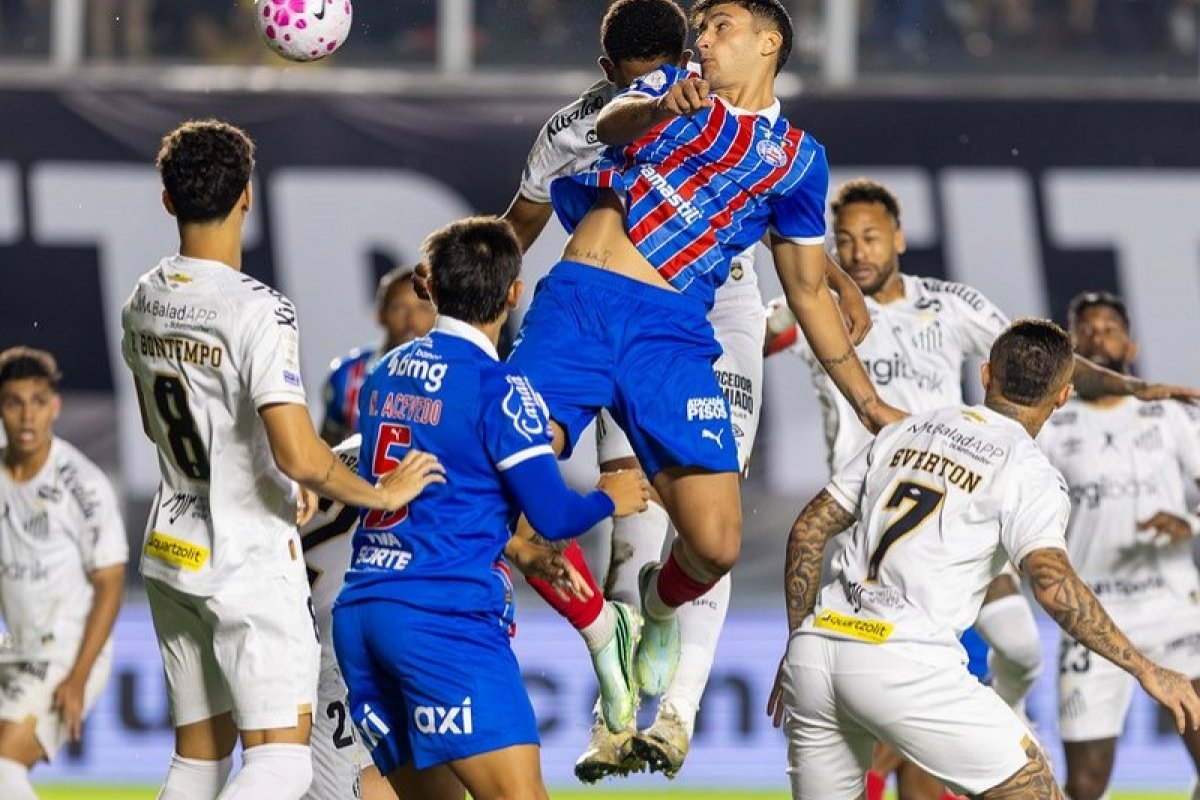 Bahia não aproveita expulsão de Neymar e sofre empate do Santos nos acréscimos 