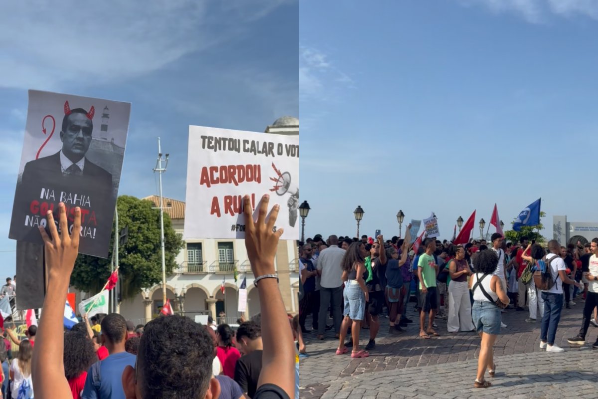 Manifestantes pedem impeachment de Bruno Reis após retenção de ônibus no segundo turno das eleições