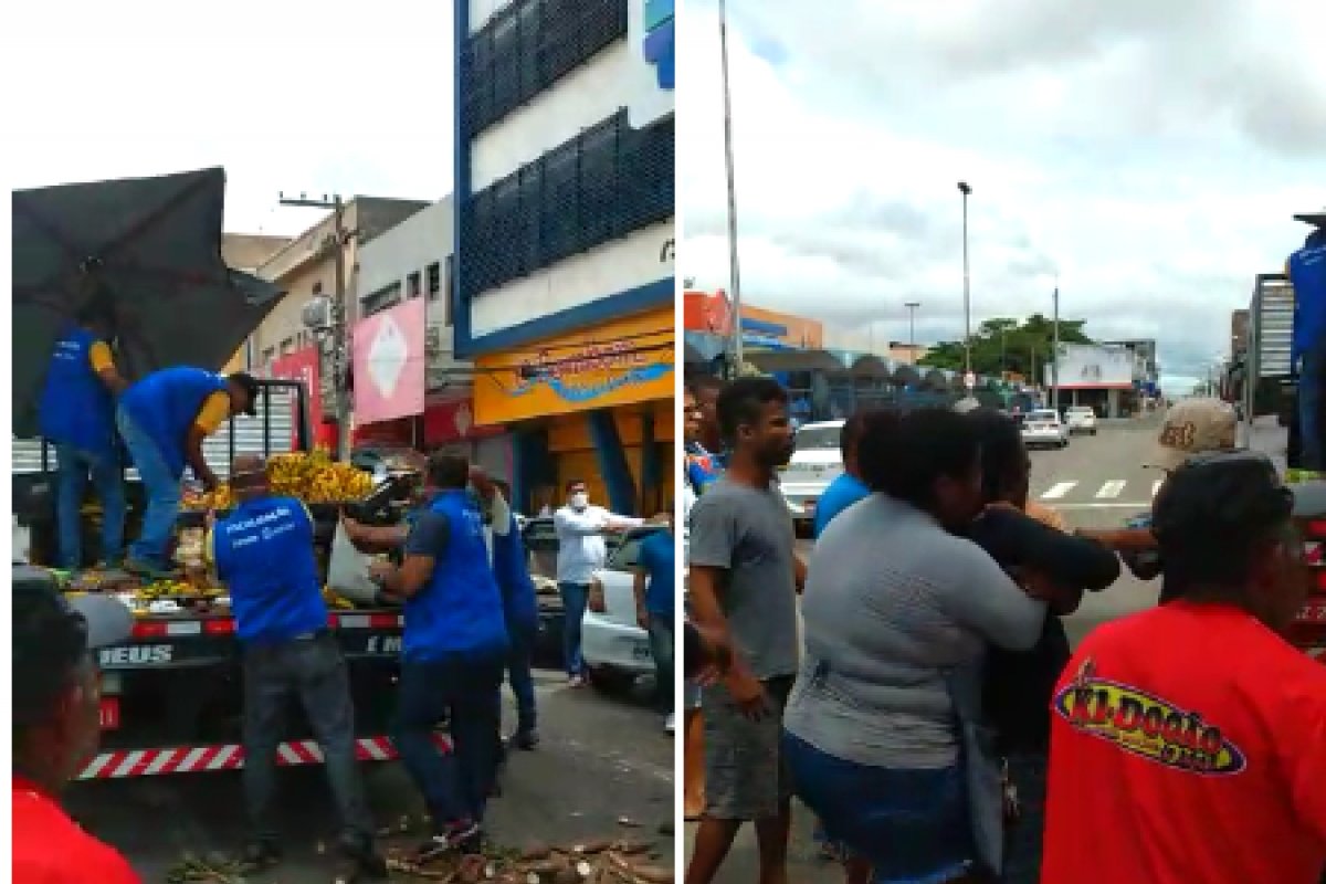 Fiscalização de Aracaju apreende barraca de frutas 