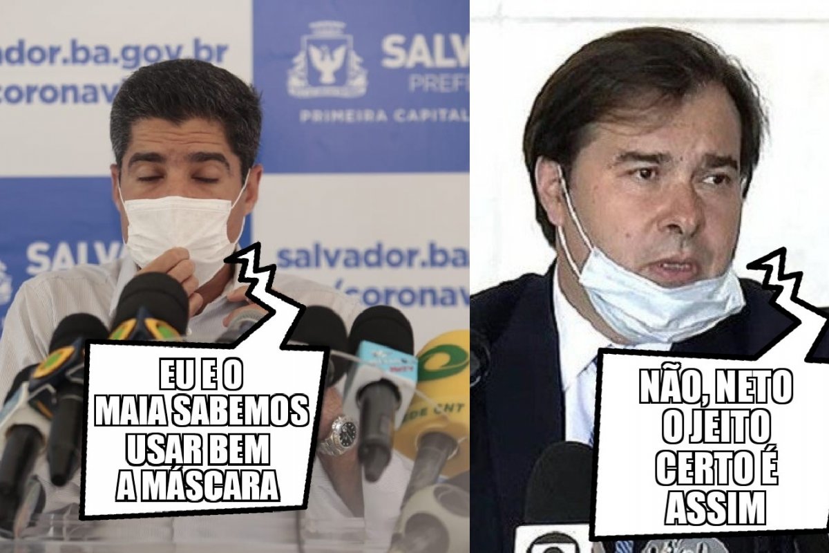 Maia e Neto: dois exemplos de como usar a máscara 