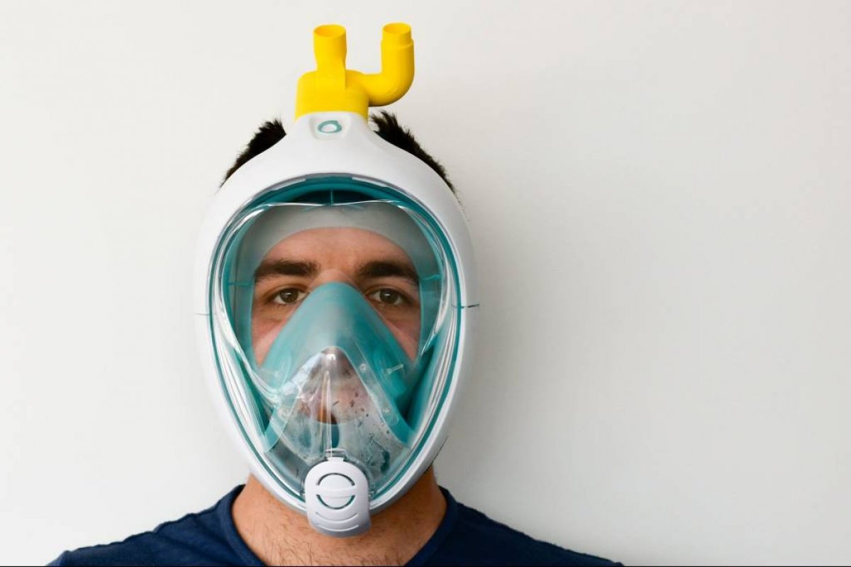 Iniciativa brasileira adapta máscaras de mergulho para funcionarem como respiradores
