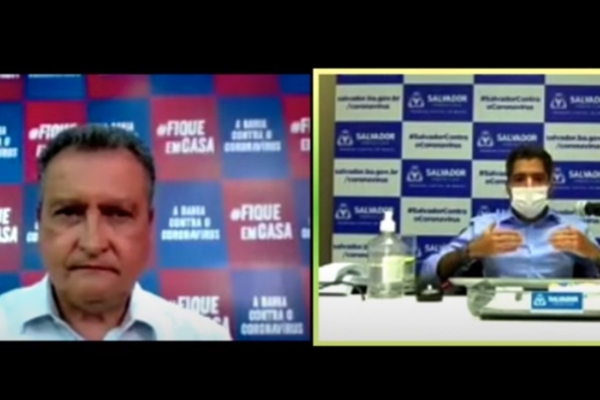 Em coletiva, Rui Costa e ACM Neto criticam ida de Bolsonaro ao STF 