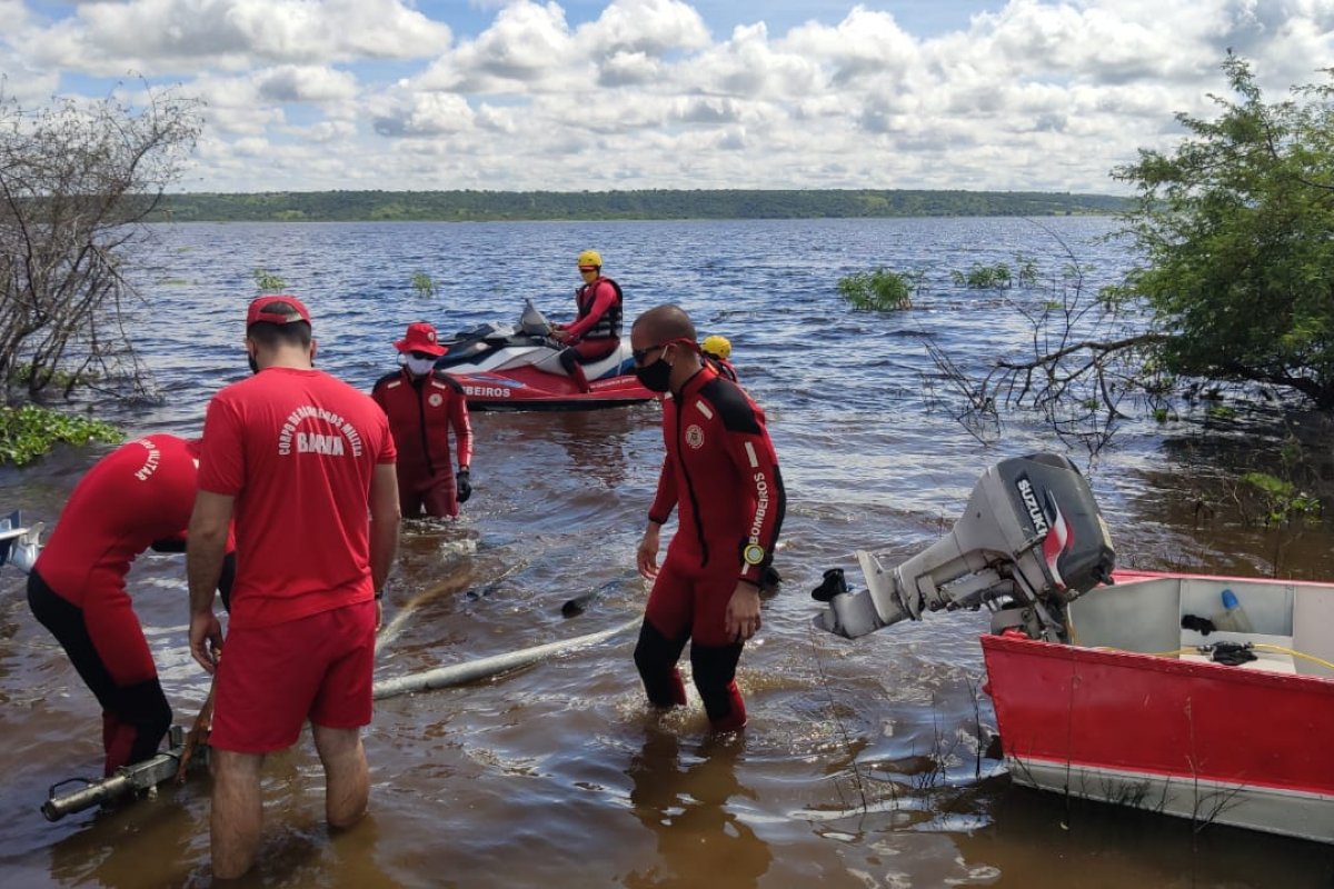 Crianças e adulto que desapareceram no rio Paraguaçu ainda não foram localizados
