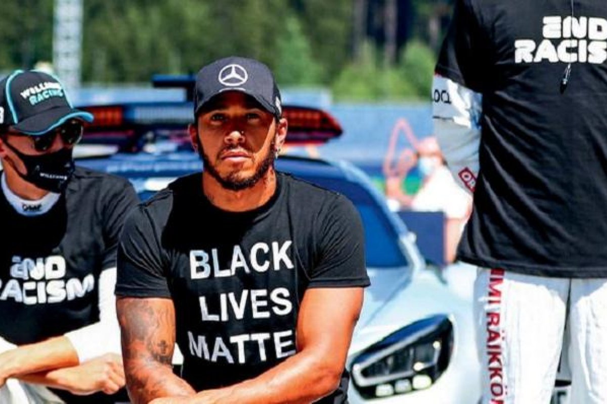 Retorno da Fórmula 1 faz mobilização contra o racismo