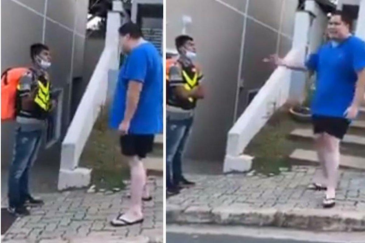 Vídeo: "Você tem inveja disso aqui", diz homem ao humilhar entregador de app em condomínio