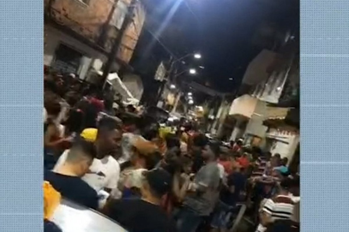 Veja vídeo: Paredão registra aglomeração e violência em São Tomé de Paripe, em Salvador