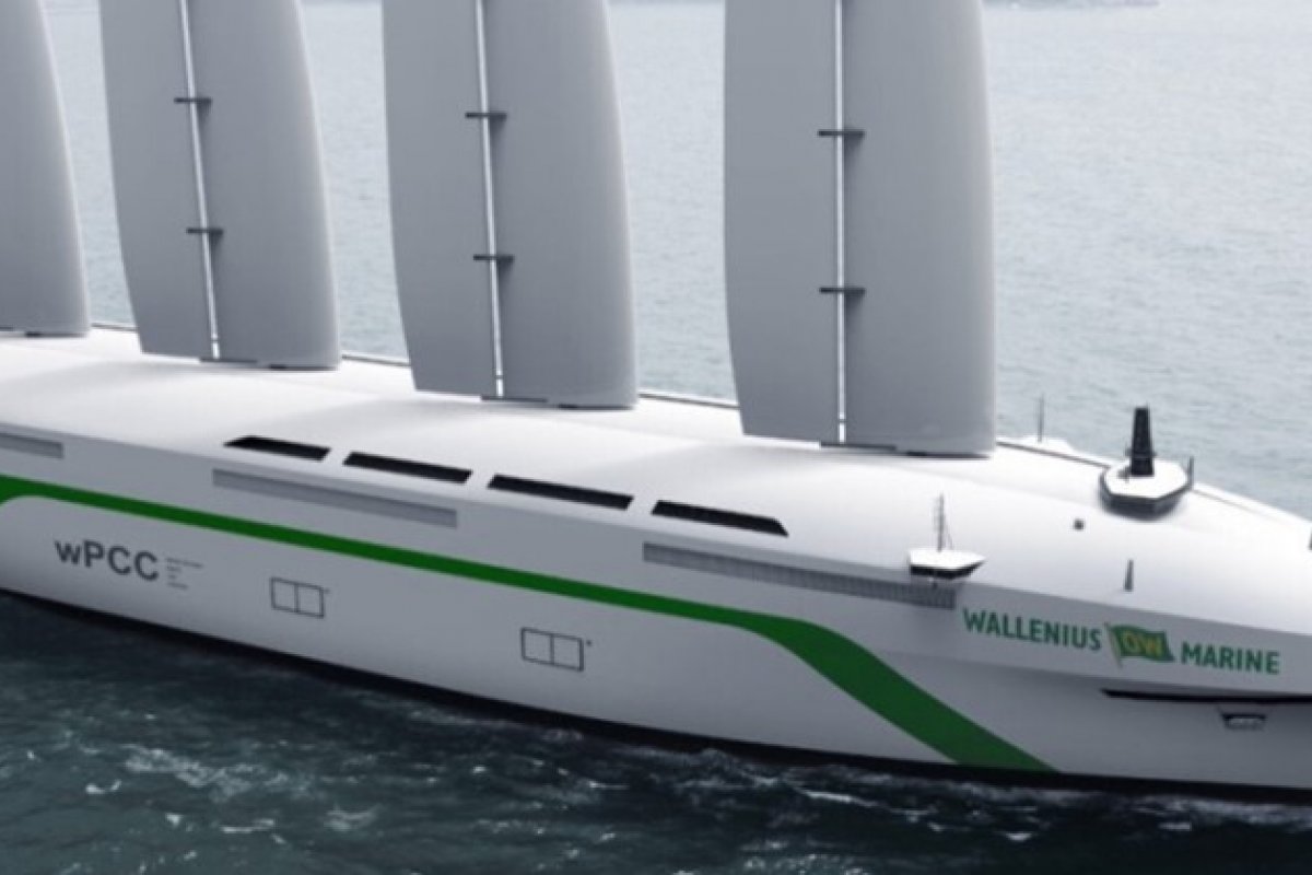 Consórcio da Suécia desenvolve navio cargueiro movido a energia eólica 