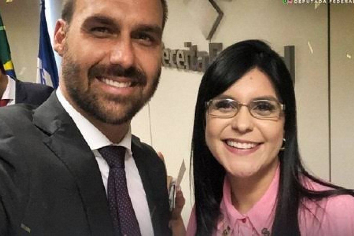 Eduardo Bolsonaro provoca Dayane Pimentel após resultado de pesquisa