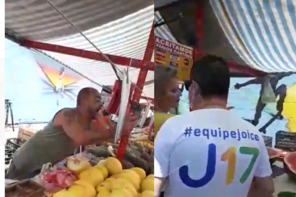 Vídeo: Joice Halsseman é constrangida na feira: "aqui é Bolsonaro", diz feirante
