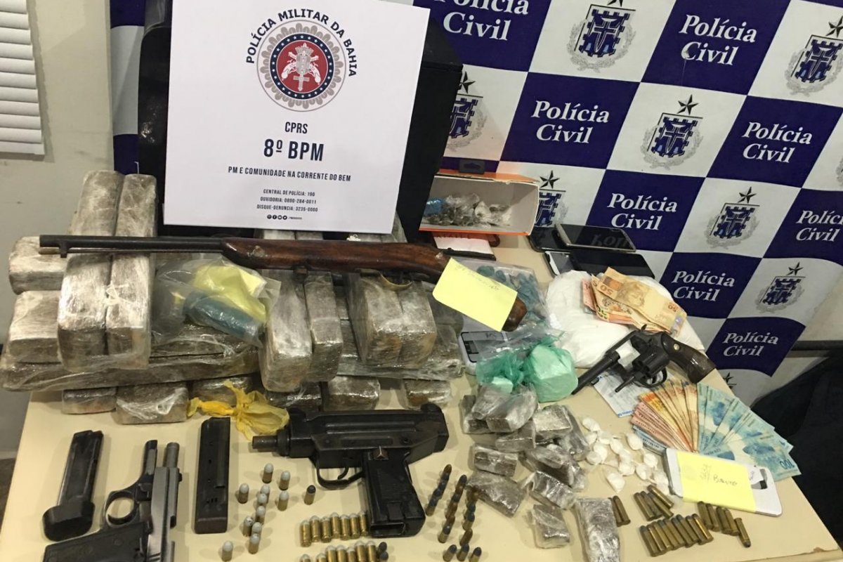 Operação policial prende dez suspeitos e apreende 13 quilos de drogas no sul da Bahia