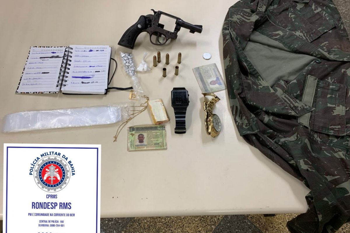 Três homens são presos com drogas e arma em Lauro de Freitas
