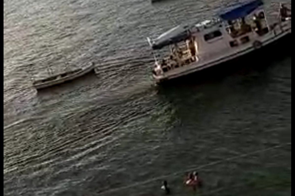 Vídeo: Morador filma escuna com a distância de 5 metros dos banhistas 