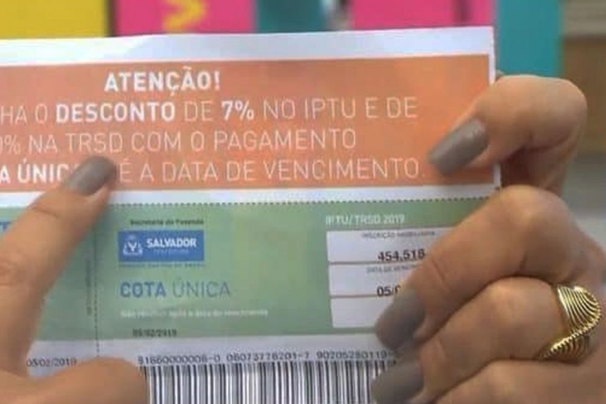 Pagamentos do IPTU 2021 começam nesta segunda-feira (1º) em Salvador