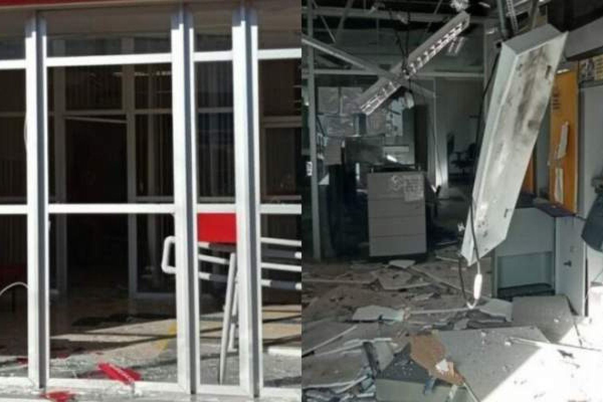 Quadrilha explode duas agências bancárias em Tanque Novo, no sudoeste da Bahia