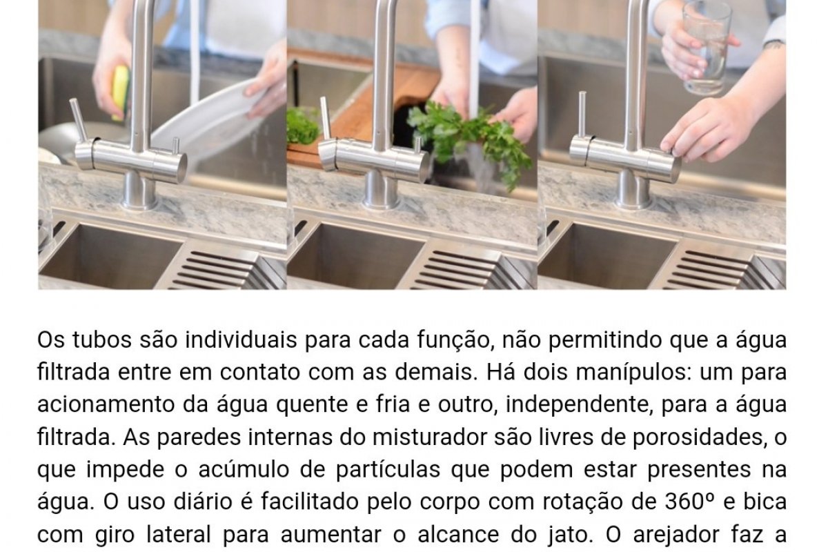 Tramontina lança misturador em inox com filtro 3M 
