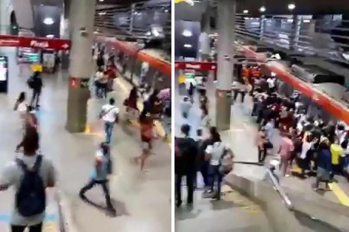 "É um sociedade de doentes mentais", diz homem ao registrar aglomeração no metrô 