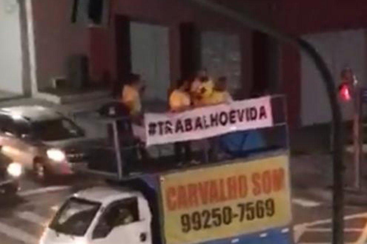 Vídeo: Empresários protestam contra o lockdown em Salvador 
