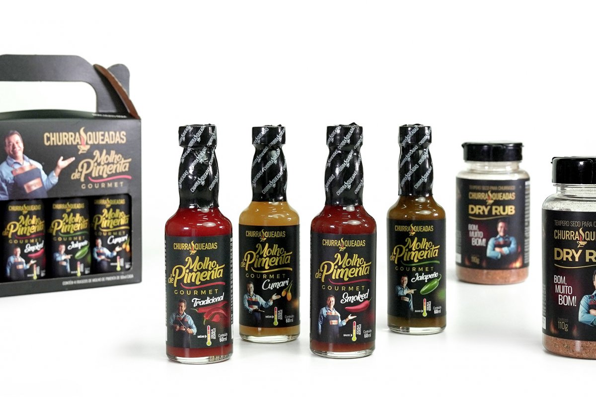 Canal Churrasqueadas, do fenômeno da gastronomia online José Almiro, lança kit de molhos de pimentas e tempero seco dry rub para acompanhar receitas