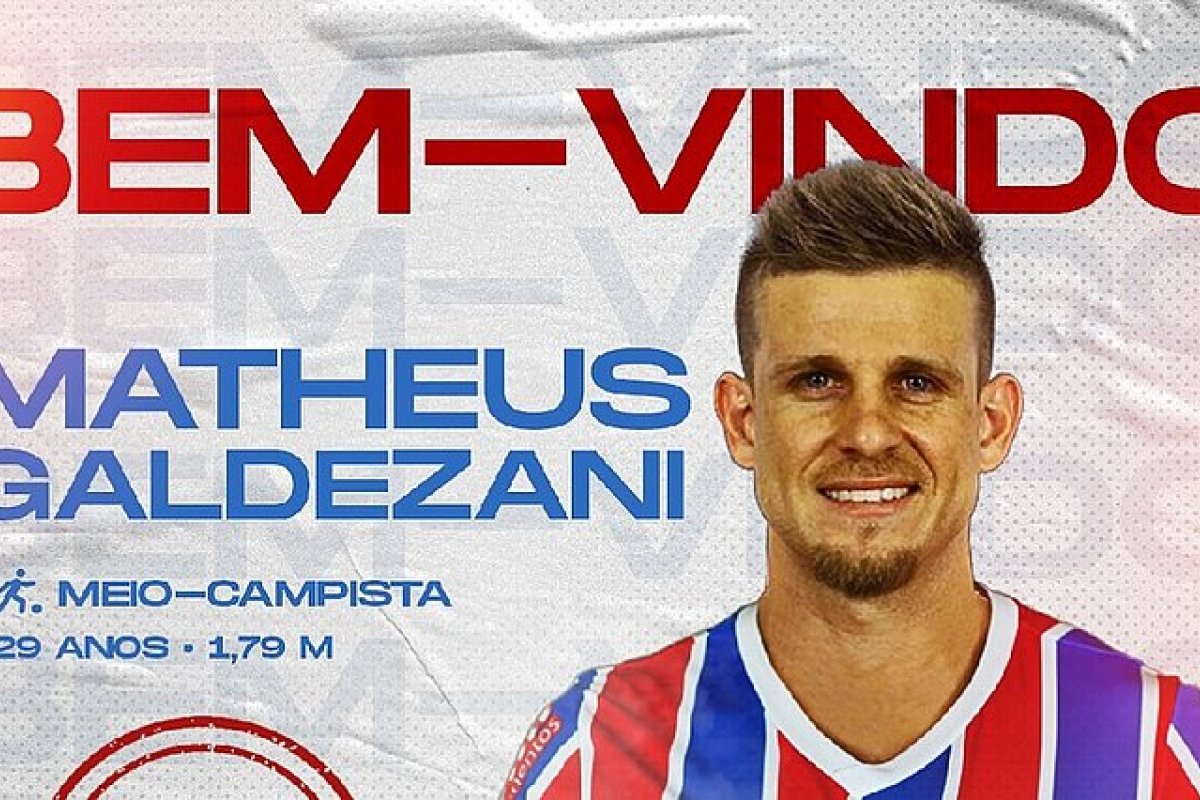 Matheus Galdezani é anunciado como reforço do Bahia 