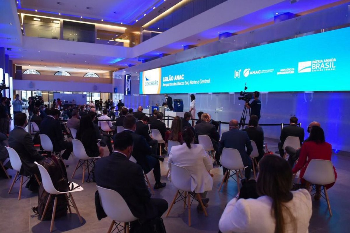 Governo federal arrecada R$ 3,3 bilhões com leilão de 22 aeroportos 