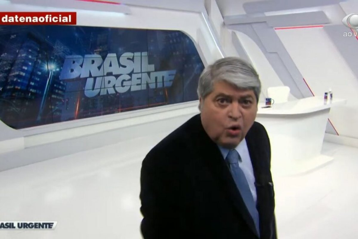 Datena surta ao vivo após notícia sobre o filho em jornal da Globo e alfineta genro de Sílvio Santos!