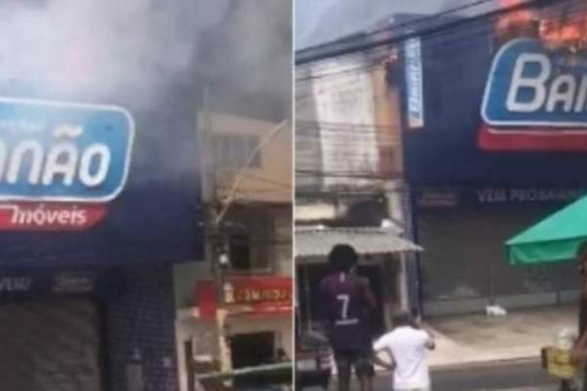 Idoso morre após inalar fumaça de incêndio em loja de móveis no bairro de São Cristóvão, em Salvador 