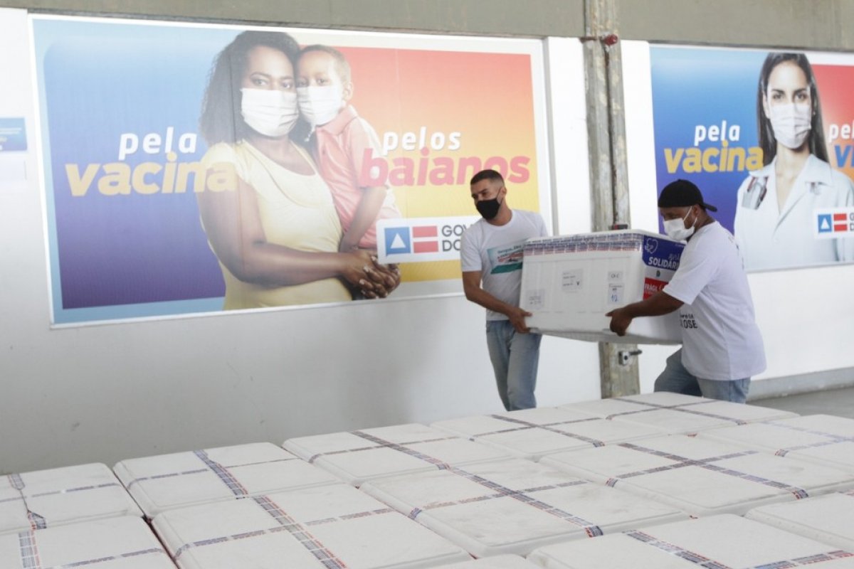 Novo lote com 60 mil doses da CoronaVac enviadas pelo governo federal chega à Bahia 