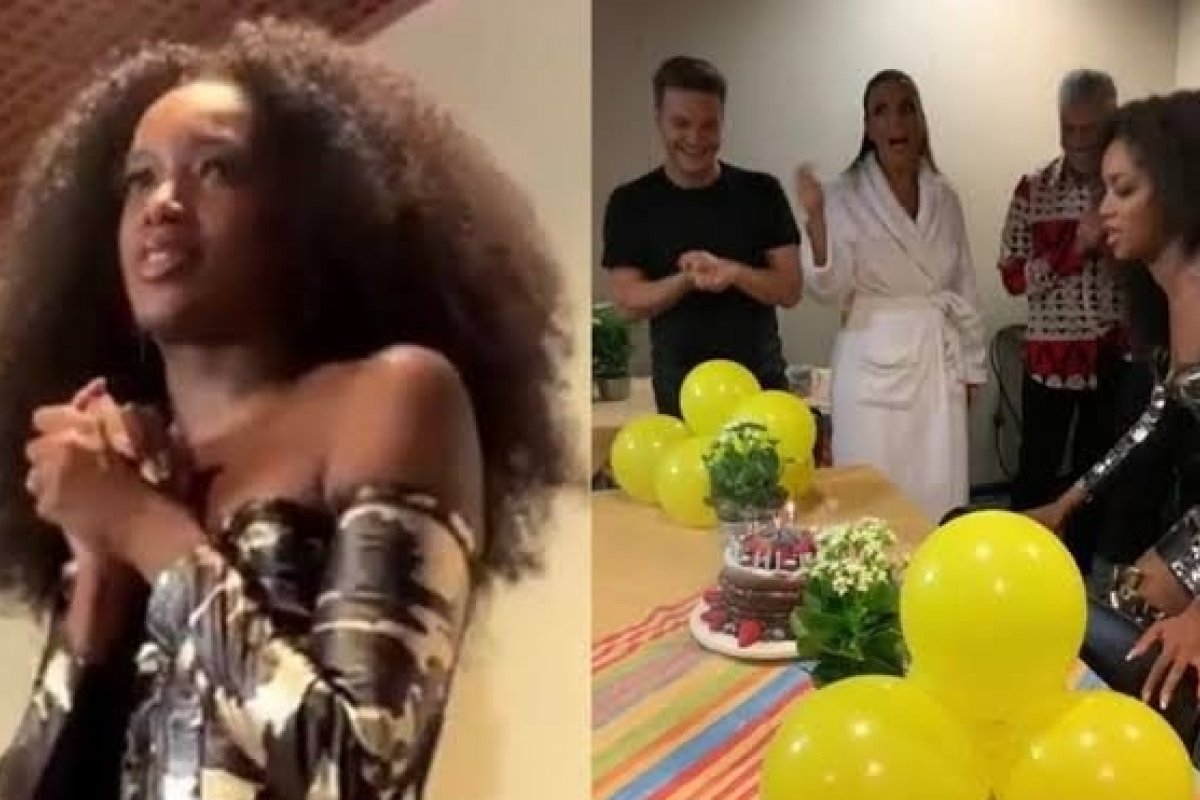 Iza ganha festa de aniversário nos bastidores do The Voice Brasil 