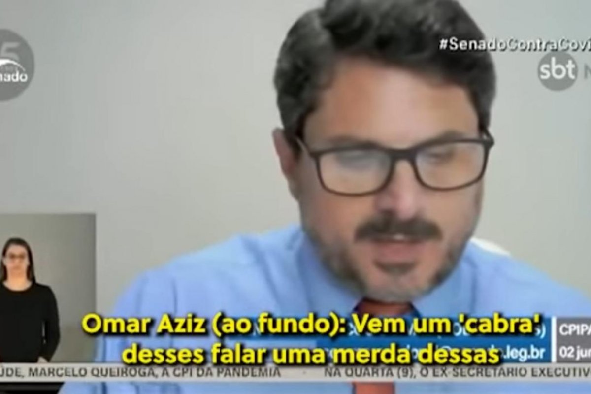 Vídeo: Durante defesa de Marcos do Val, vaza áudio de Omar Aziz chamando comentário do senador de "uma merda"