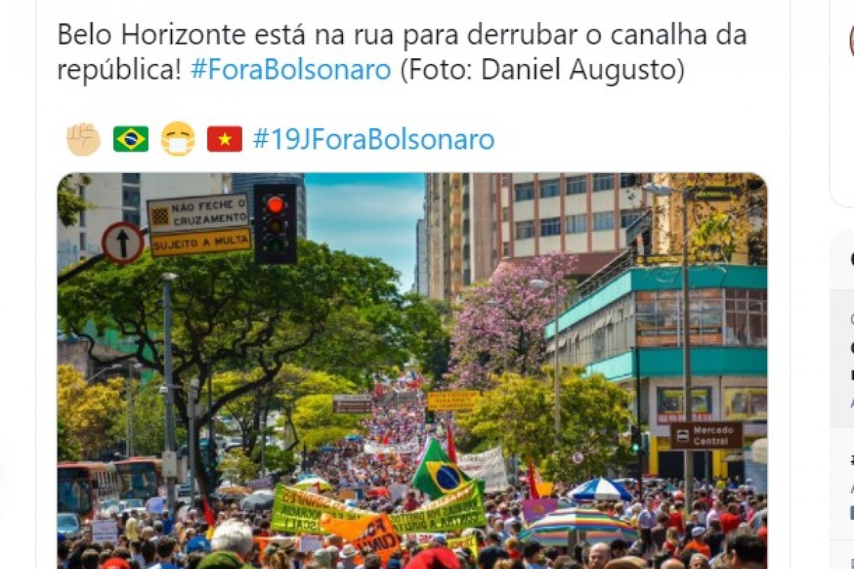 Deputado do PT erra ao publicar no Twitter pedido de saída de Bolsonaro com foto de protestos ‘Fora Cunha’ e ‘Fora Temer’ 