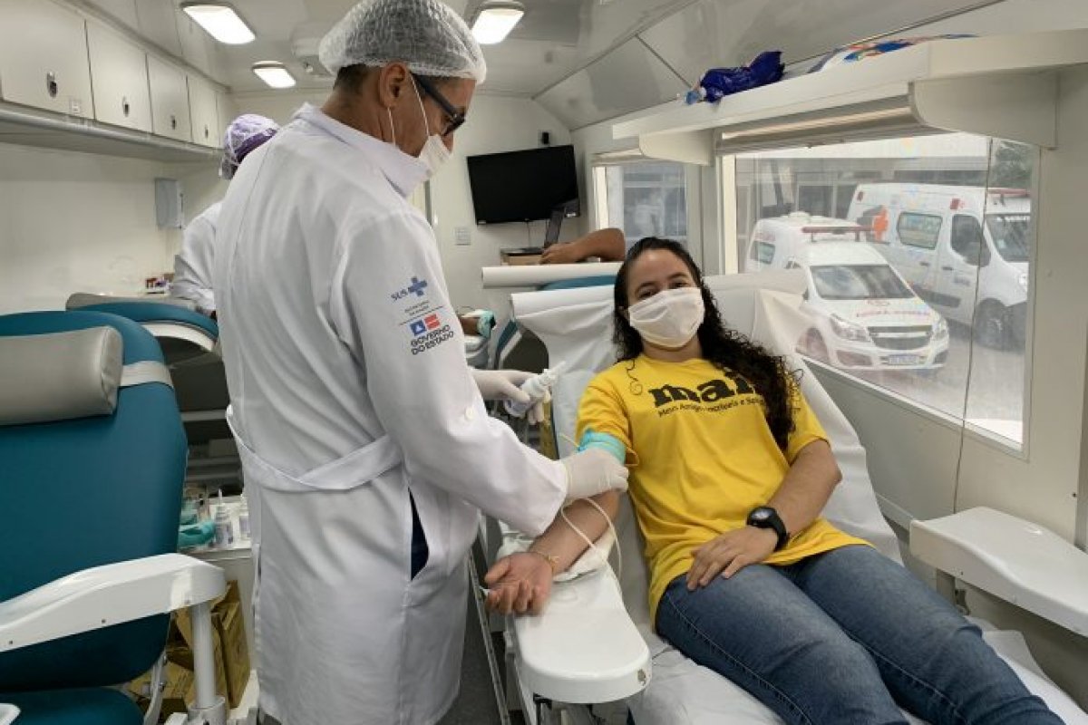 Unidade móvel do Hemoba estará no Hospital Roberto Santos de 20 a 23 de julho
