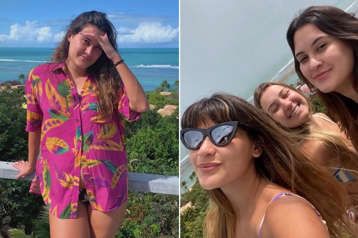 Bia, filha de Fátima Bernardes e William Bonner, está de férias na Bahia 