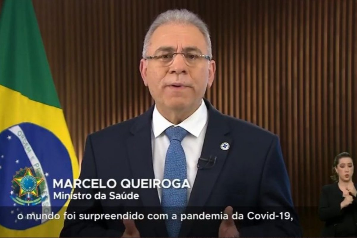 Em pronunciamento, Ministro de Saúde garante que toda população adulta tomará segunda dose até dezembro