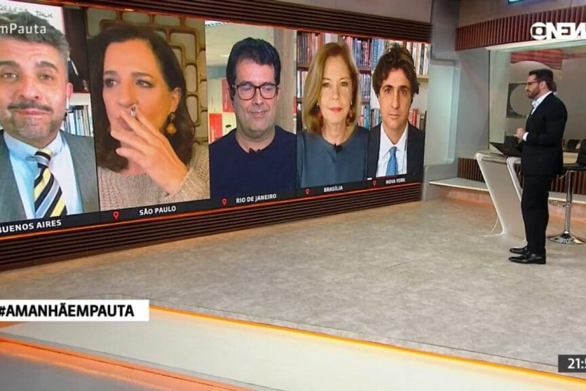 Vídeo: Jornalista é flagrada fumando durante ao vivo do 'Globonews em Pauta' 