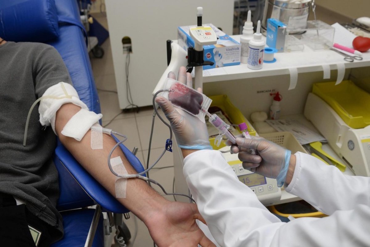 Doação de sangue no inverno e pandemia