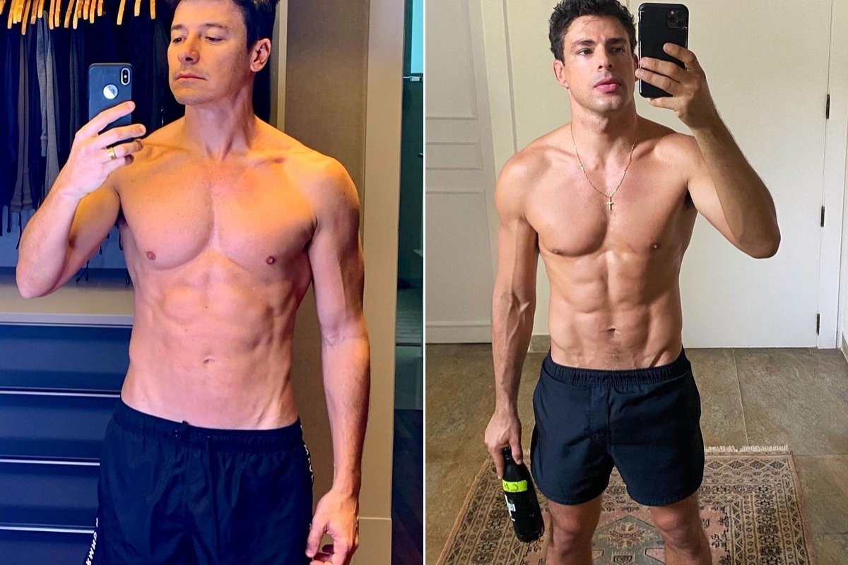Eita, povo vaidoso! Rodrigo Faro mostra tanquinho e se compara a Cauã Reymond 