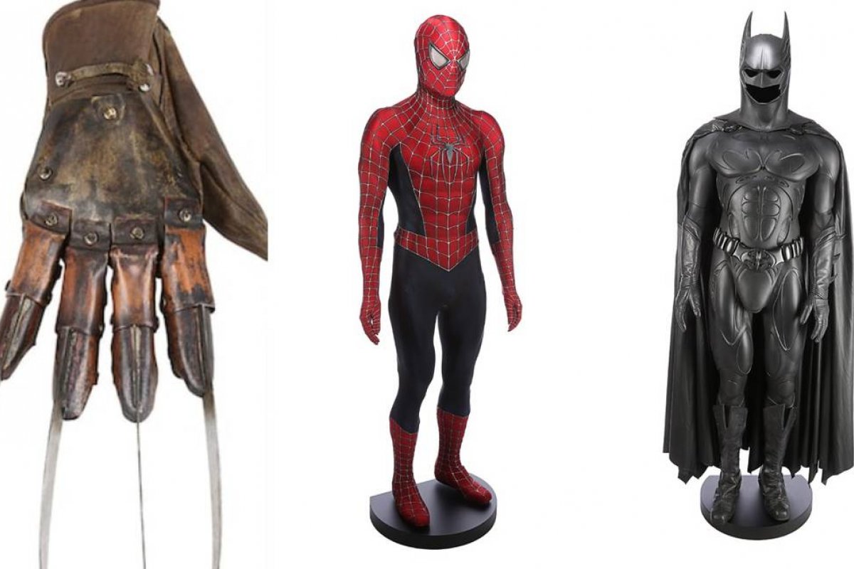Luva de Freddy Krueger, trajes do Batman e do Homem-Aranha vão à leilão