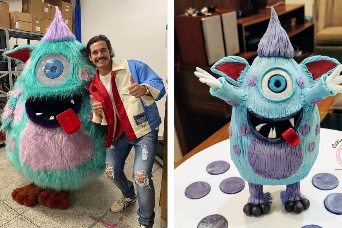 Nicolas Prates, vice-campeão do The Masked Singer Brasil, ganha bolo inspirado na fantasia que usou no reality!
