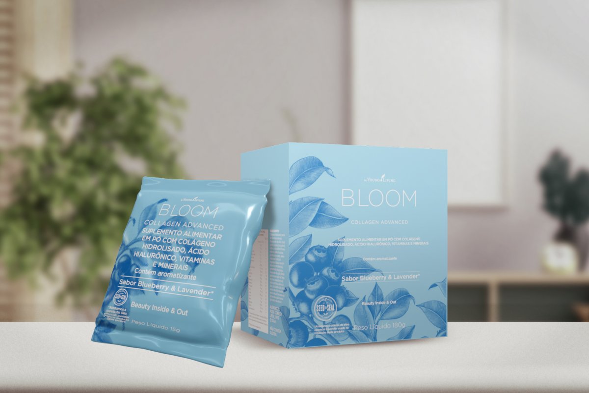 Marca americana Young Living lança este mês o Bloom Sachê Collagen Advanced, agora na versão sachê!