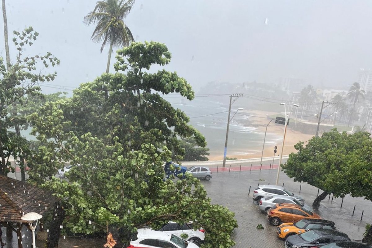 Chuva forte atinge Salvador e causa estragos em pontos da capital