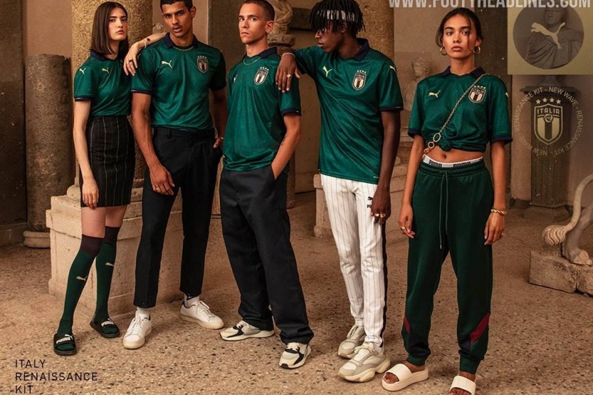 Sai o azul e entra o verde: confira a nova camisa da Seleção da Itália 