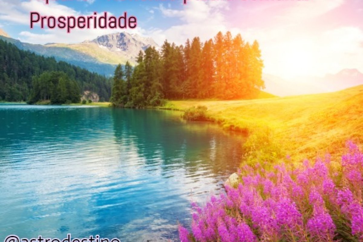 [A reflexão é sobre prosperidade]