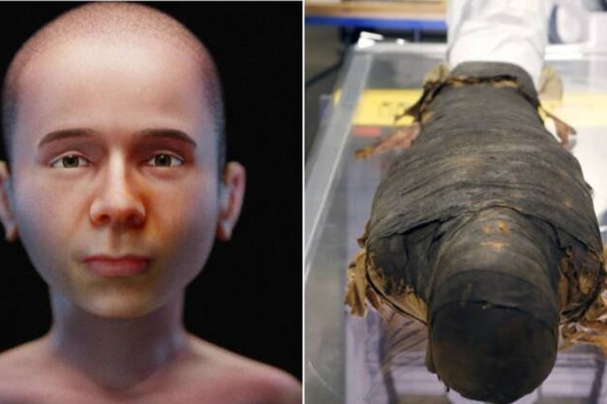 [Brasileiro recria rosto de múmia de 2.300 anos com ajuda de inteligência artificial ]