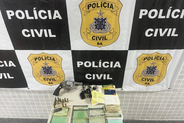 [Investigado por estelionato em Sergipe é preso por posse de arma no interior da Bahia ]